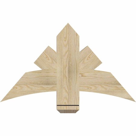Ekena Millwork Alberta Rough Sawn Timber Gable Bracket, Douglas Fir, 36"W x 21"H x 6"D x 6"F, 14/12 Pitch GBW036X21X0606ALB00RDF